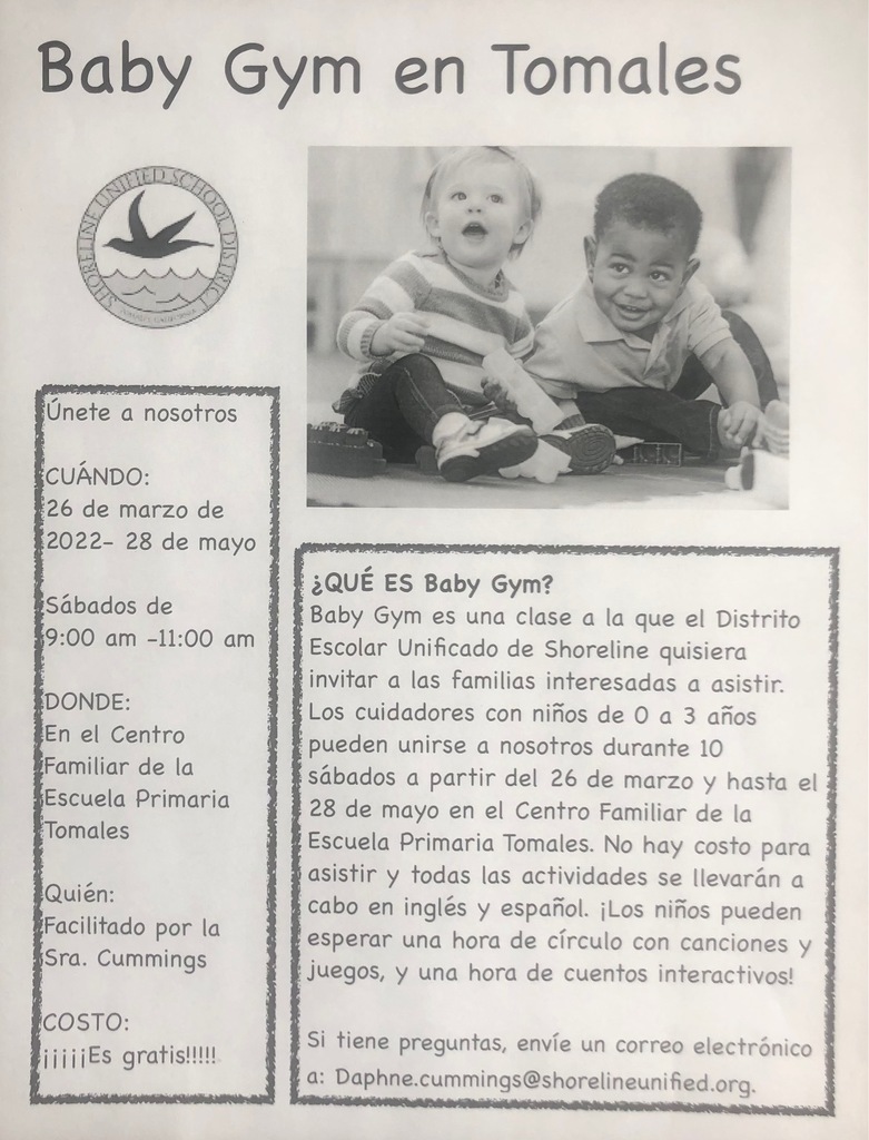Baby Gym Flyer in Spanish