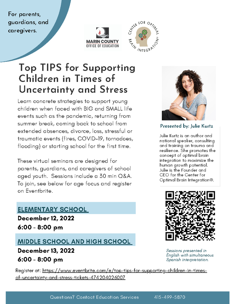 English Parent Workshop on Stress and Trauma Flyer
