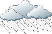 rain clouds raining